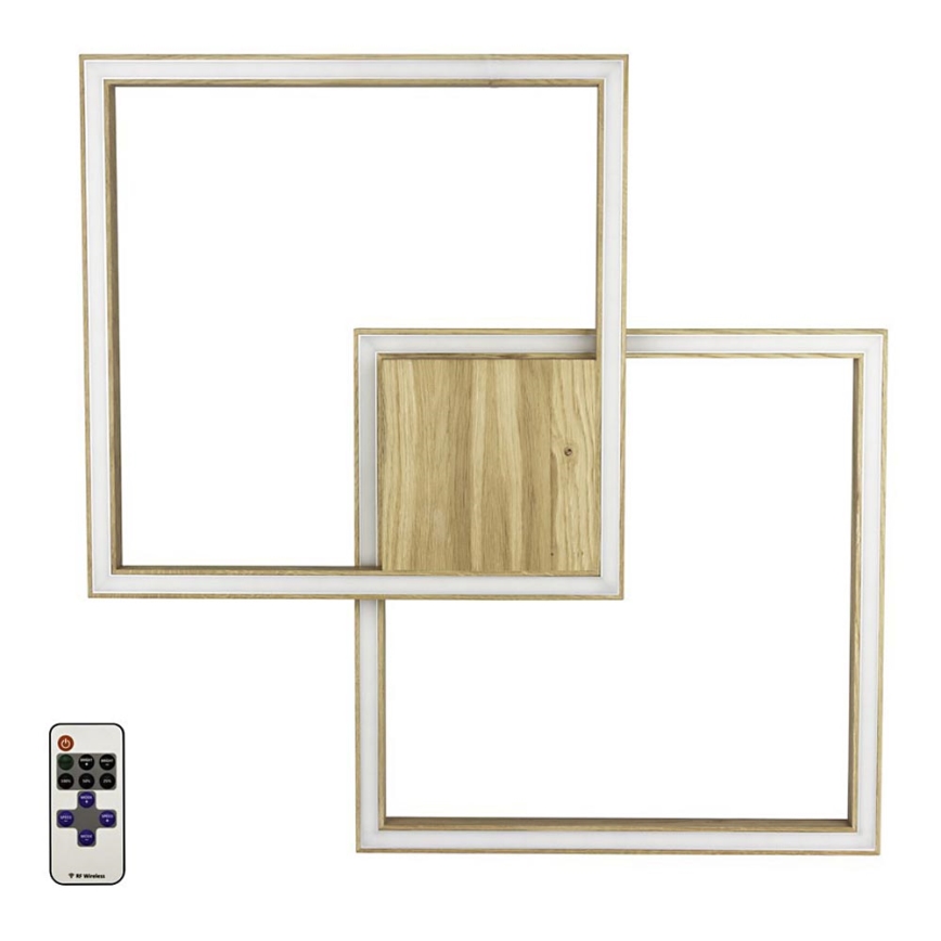 Luminária de teto LED dimmerizável RAMME LED/48W/230V carvalho fosco + controlo remoto