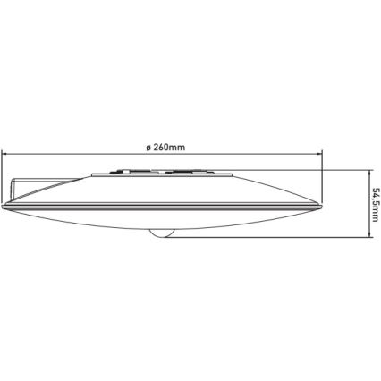 Luminária de teto LED externa com sensor VISTA LED/15W/230V Ø 26 cm IP54 branca