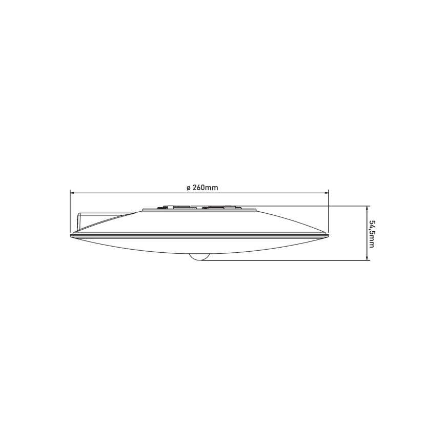 Luminária de teto LED externa com sensor VISTA LED/15W/230V Ø 26 cm IP54 branca