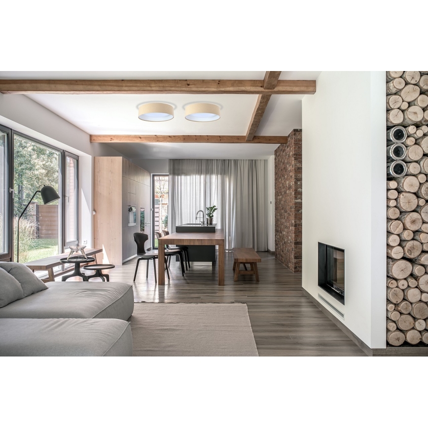 Luminária de Teto LED GALAXY 1xLED/24W/230V diâmetro 44 cm bege/branco