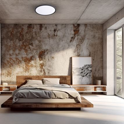 Luminária de Teto LED MAQ LED/50W/230V 3000/4000/6500K IP40 preta