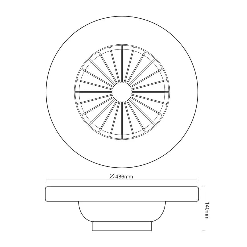 Luminária de teto LED dimmerizável com ventilador OPAL LED/48W/230V 3000-6500K + controlo remoto