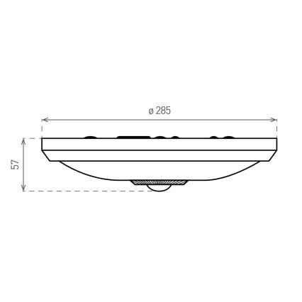 Candeeiro de tecto LED para exterior com detetor de movimento e de crepúsculo LED/16W/230V Ø 28,5 cm IP54 branco