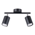 Luminária de teto LEMMI 2xGU10/40W/230V preta