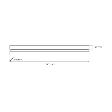 Luminária de teto LUNGO T8 1xG13/18W/230V preta