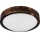 Luminária de teto OAK SLIM LED, 20W, 230V, 4000K, Ø 27 cm, carvalho/castanho-escuro