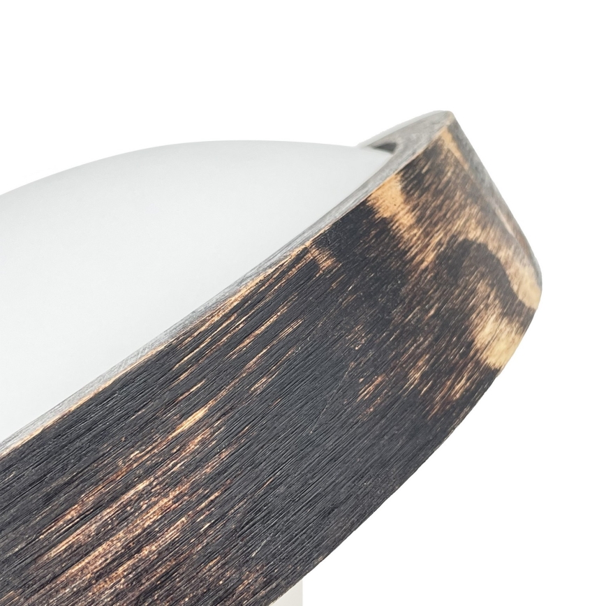 Luminária de teto OAK SLIM LED, 20W, 230V, 4000K, Ø 27 cm, carvalho/castanho-escuro