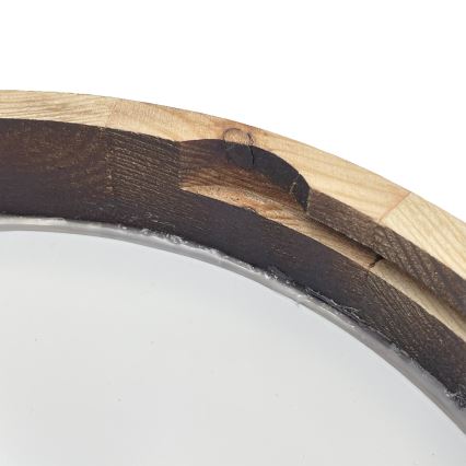 Luminária de teto OAK SLIM LED, 20W, 230V, 4000K, Ø 27 cm, carvalho/castanho-escuro