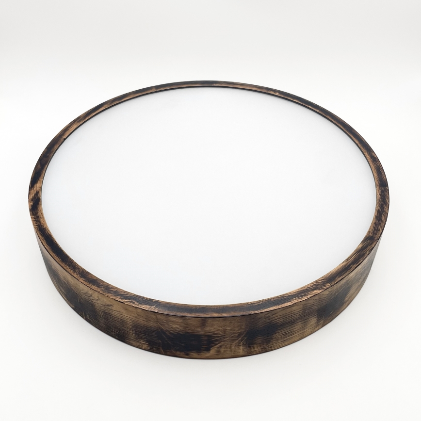 Luminária de teto OAK SMOKY 3xE27/15W/230V Ø 47,5 cm carvalho/marrom escuro