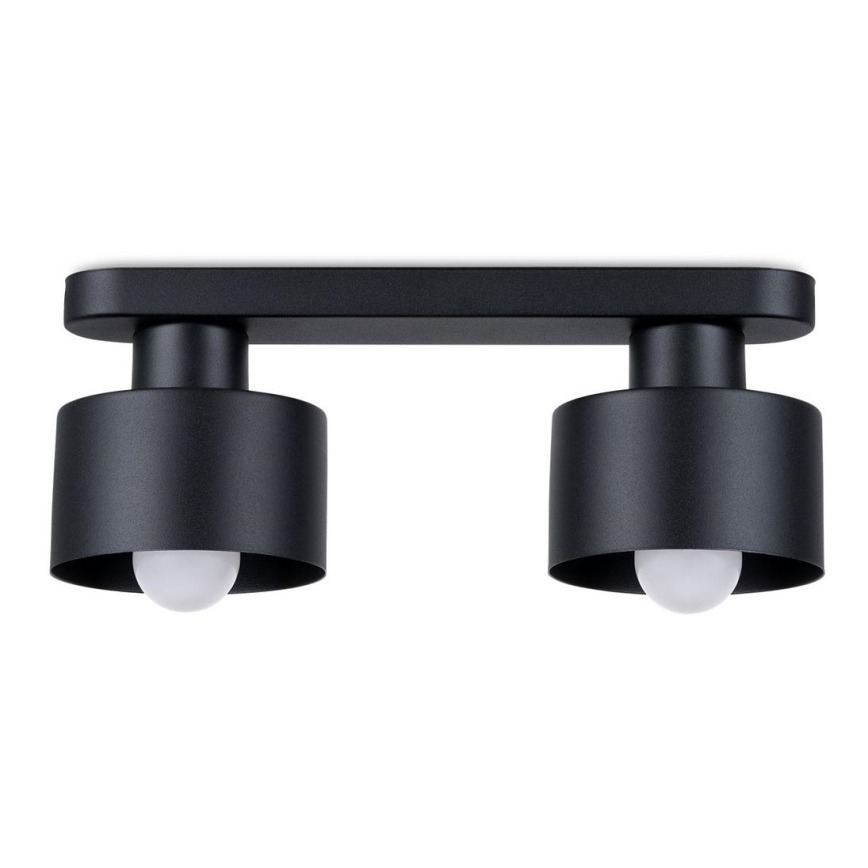 Luminária de teto SAVAR 2xE27/60W/230V preta