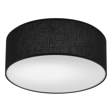 Luminária de teto SIRJA 1xE27/60W/230V diâmetro 35 cm preta