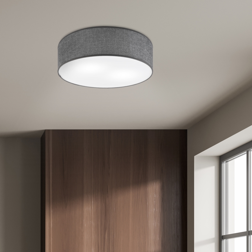 Luminária de teto SIRJA 2xE27/15W/230V, Ø 45 cm, cinzenta