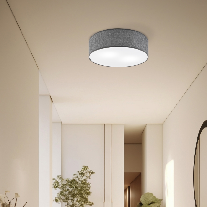 Luminária de teto SIRJA 2xE27/15W/230V, Ø 45 cm, cinzenta