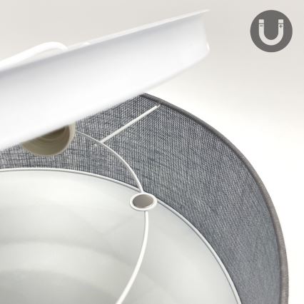 Luminária de teto SIRJA 2xE27/15W/230V, Ø 45 cm, cinzenta