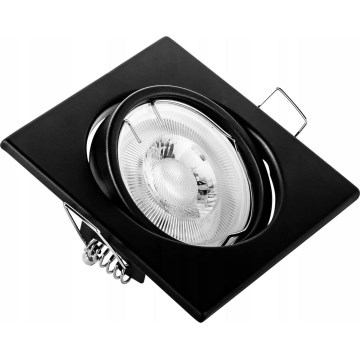 Luminária embutida de teto 1xGU10/MR16/10W/230V 9x9 cm preta