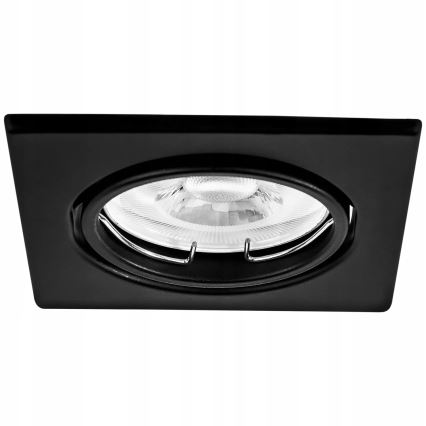 Luminária embutida de teto 1xGU10/MR16/10W/230V 9x9 cm preta