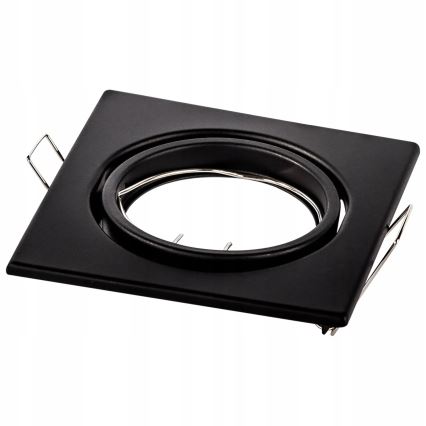 Luminária embutida de teto 1xGU10/MR16/10W/230V 9x9 cm preta