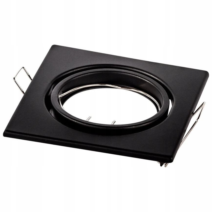 Luminária embutida de teto 1xGU10/MR16/10W/230V 9x9 cm preta