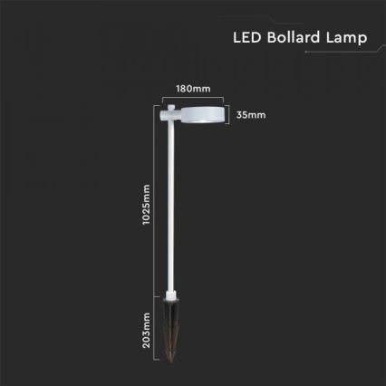 Luminária exterior LED/7W/230V 4000K IP65 branca