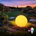 Luminária exterior LED RGBW regulável GLOBO 1xE27/9W/230V 2700-6500K Ø 30 cm IP44 Wi-Fi