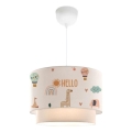 Luminária infantil CANDY 1xE27/40W/230V branca/multicolor