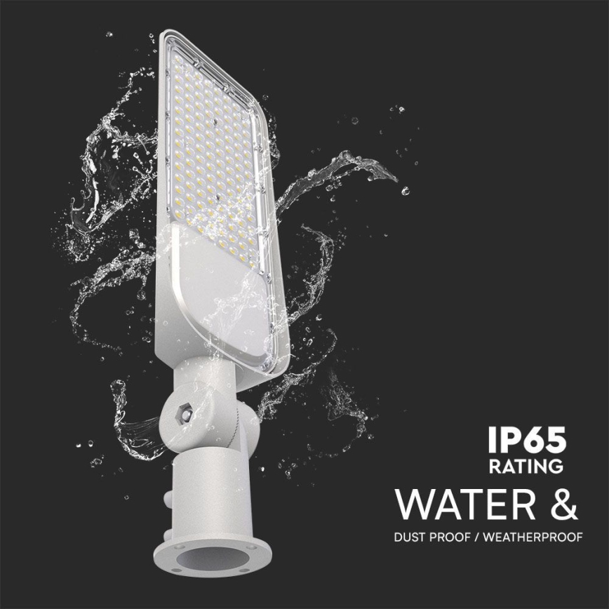 Luminária de rua LED com sensor crepuscular CHIP SAMSUNG LED/100W/230V 4000K IP65 cinza