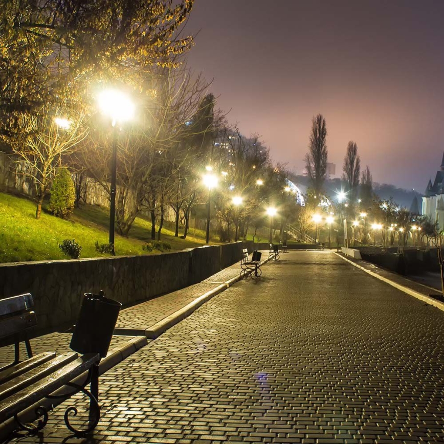 Luminária de Rua LED com Sensor Crepuscular CHIP SAMSUNG LED/100W/230V 6500K IP65 cinza