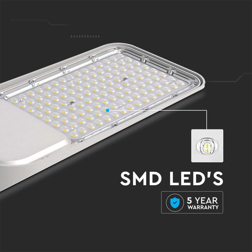Luminária de Rua LED SAMSUNG CHIP LED/50W/230V 4000K IP65 cinza
