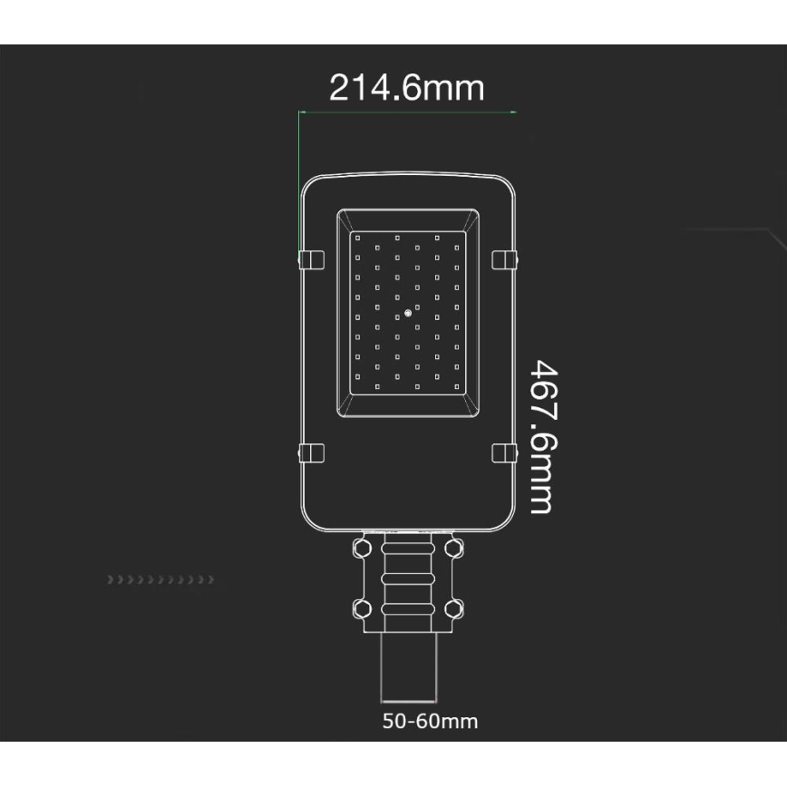 Luminária de Rua LED SAMSUNG CHIP LED/50W/230V 4000K IP65