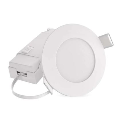 Luminária de teto embutida para banheiro LED LORI LED/4,5W/230V IP65 2700/4000K diâmetro 8,5 cm branca