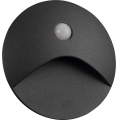 Luminária LED para escada com sensor de movimento e crepuscular EXIN LED/2,5W/230V 4000K IP65 antracite redonda