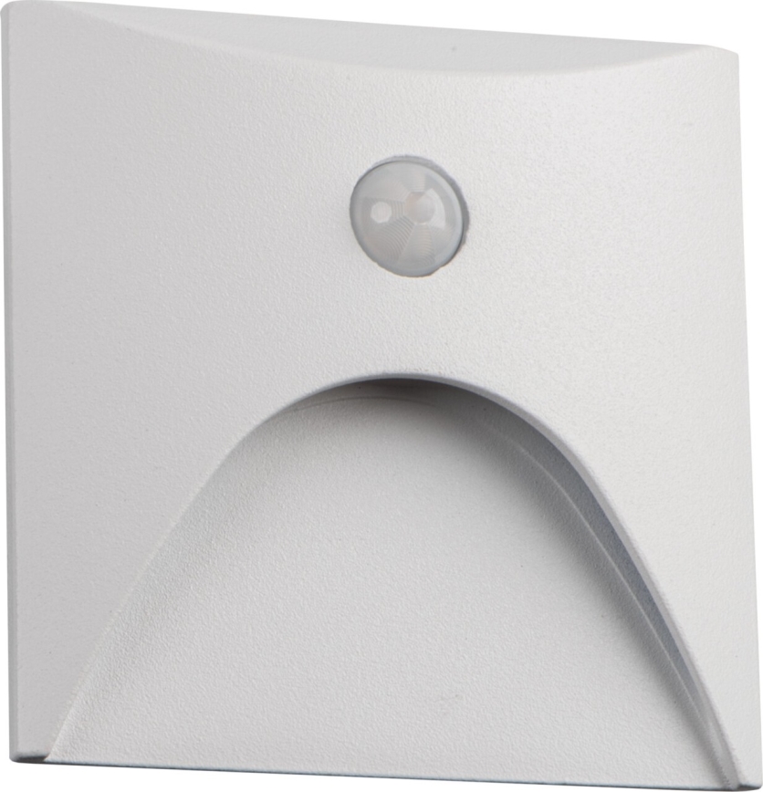 Luminária LED para escadas com sensor de movimento e de crepúsculo EXIN LED/2,5W/230V 3000K IP65 branco quadrado