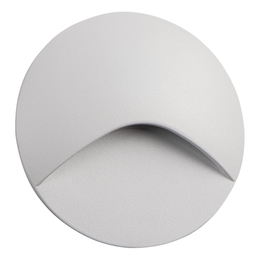 Luminária LED para escadas EXIN LED/2,5W/230V 3000K IP65, branca, redonda