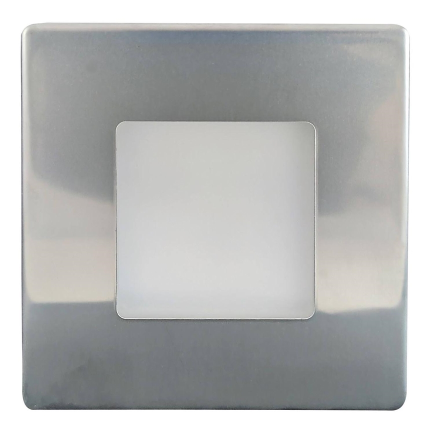 Luminária LED para escadas exteriores DECENTLY LED/2,5W/230V 4000K IP44 cromo brilhante
