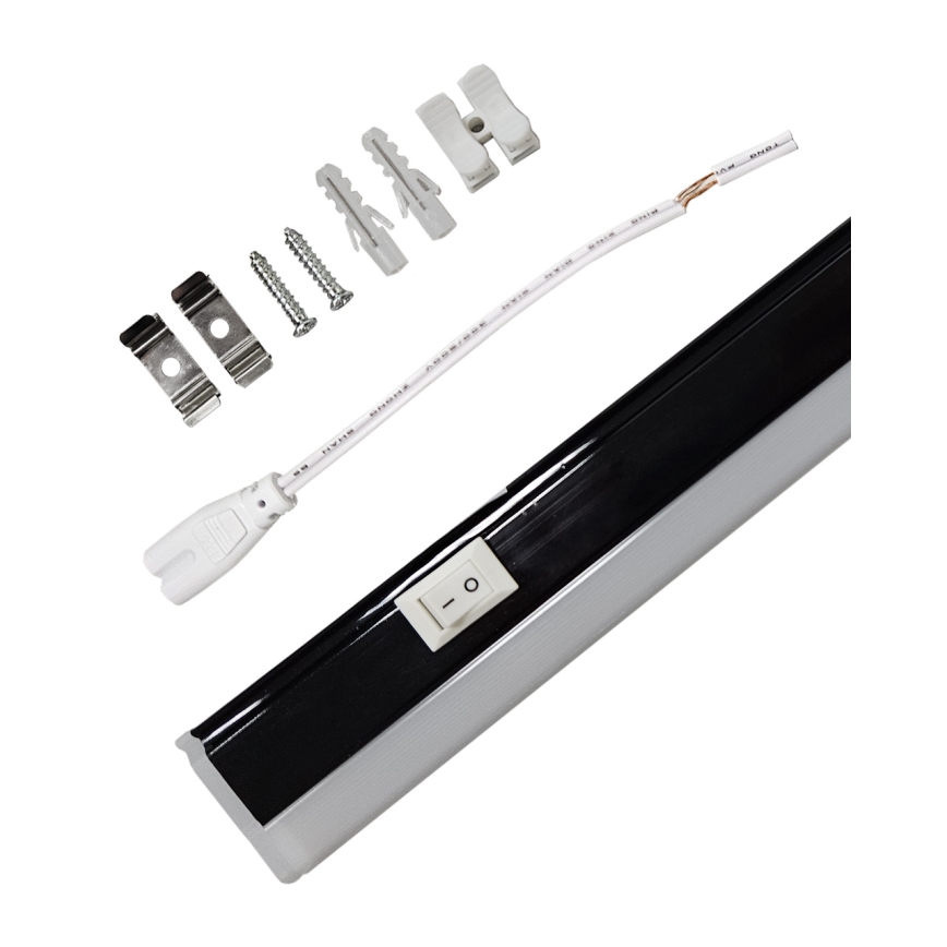 Luminária LED para instalação sob armário TUBE LED/9W/230V 60 cm preta