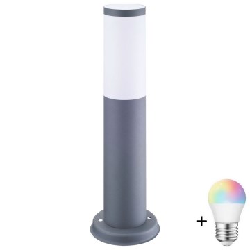 Luminária LED RGBW regulável para exterior OSLO 1xE27/6,5W/230V 2700-6500K Wi-Fi 45 cm IP44 antracite