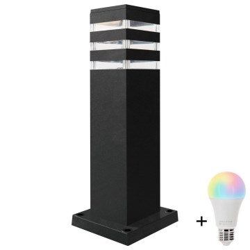 Luminária LED RGBW regulável para exterior TEKSAS 1xE27/12W/230V 2700-6500K Wi-Fi 44 cm IP44 antracite