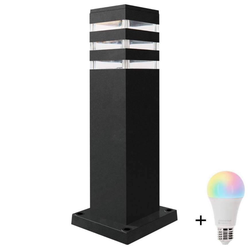 Luminária LED RGBW regulável para exterior TEKSAS 1xE27/12W/230V 2700-6500K Wi-Fi 44 cm IP44 antracite
