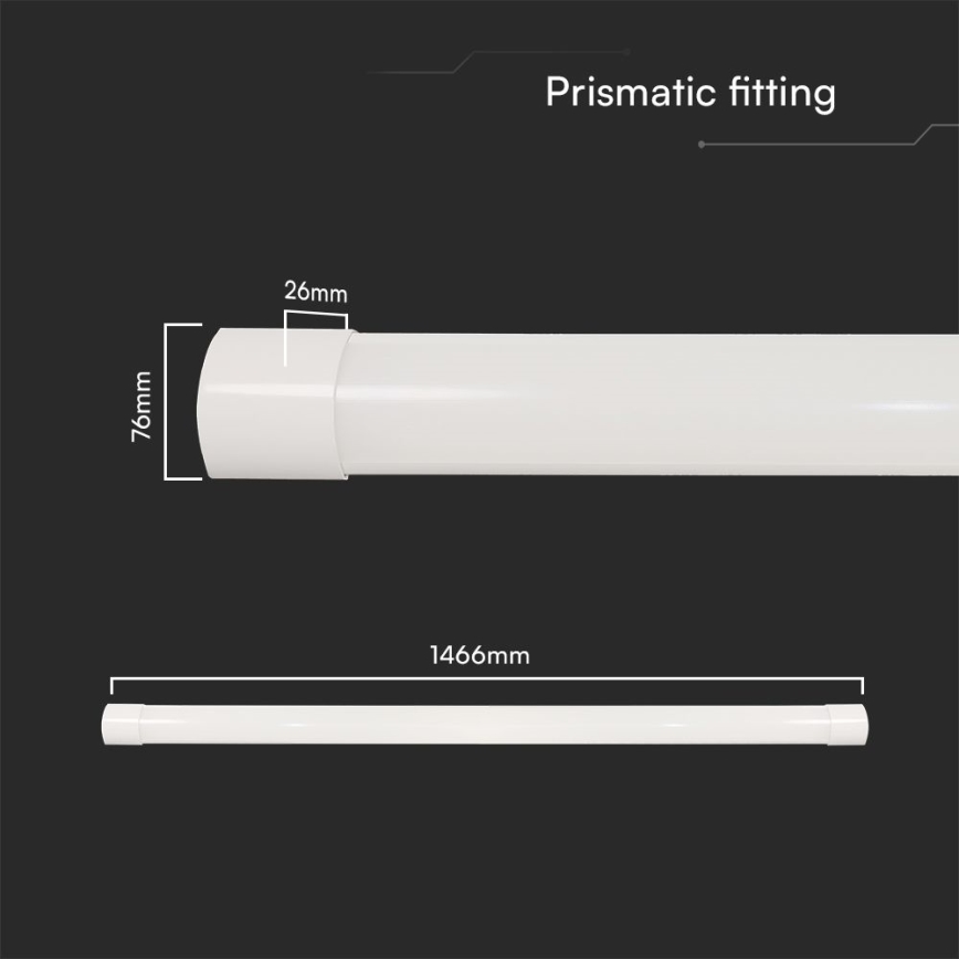 Luminária LED fluorescente LED/50W/230V 3000/4000/6500K 146 cm