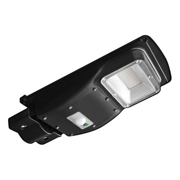 Luminária solar de rua LED regulável com sensor de movimento e crepúsculo LED/6W/3,2V 6000K IP65 5000 mAh preta + controlo remoto