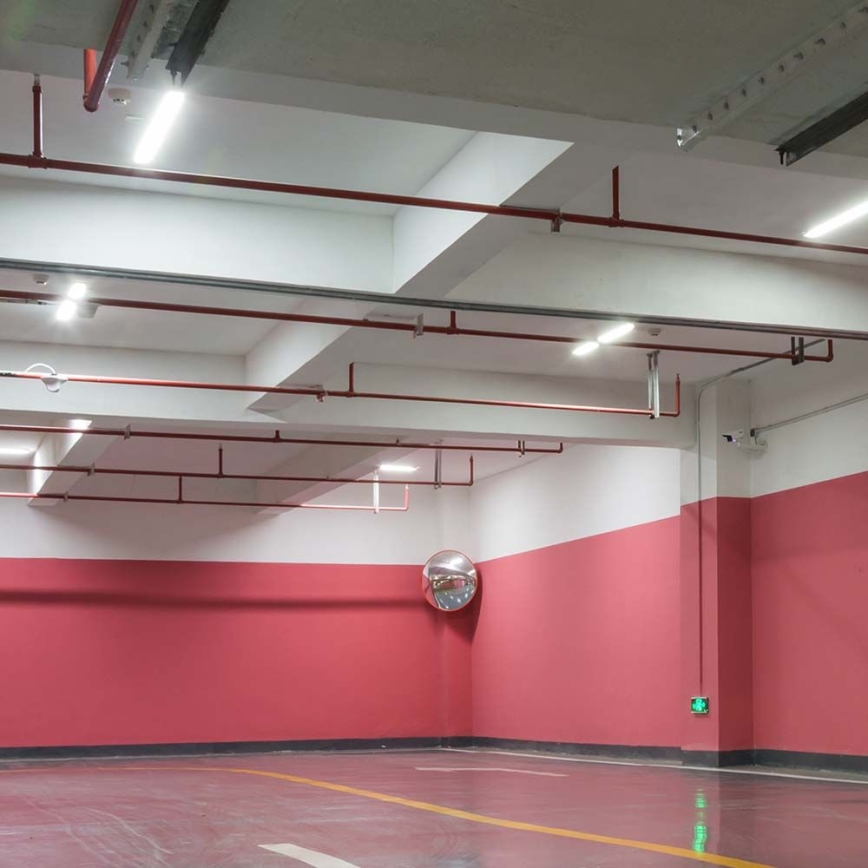 Luminária LED técnica tubular com sensor de movimento e de crepúsculo LED/48W/230V IP65 6500K 150 cm