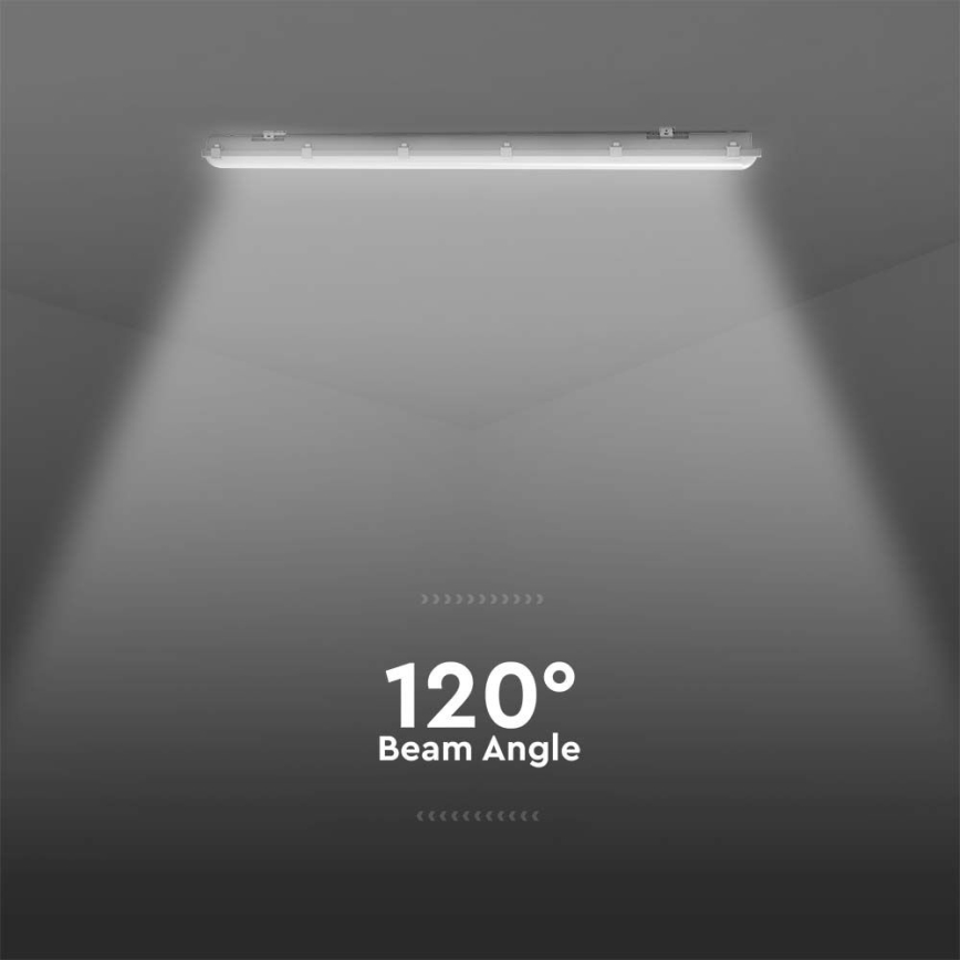 Luminária LED técnica tubular com sensor de movimento e de crepúsculo LED/48W/230V IP65 6500K 150 cm