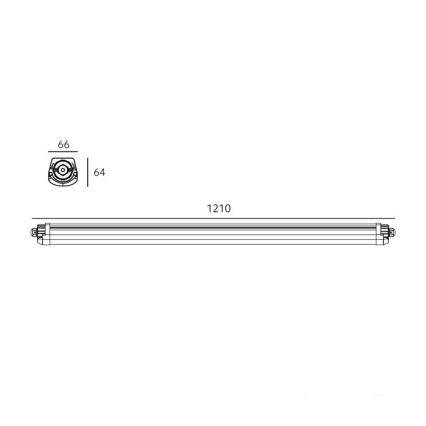 Luminária técnica LED tubular LUMEXO LED/36W/230V 4000K IP65 121 cm