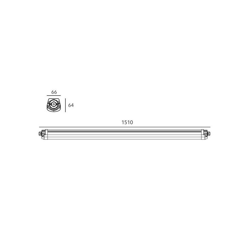 Luminária técnica linear LED LUMEXO LED/50W/230V 4000K IP65 151 cm