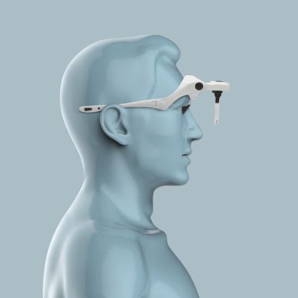 Lupa para a testa com iluminação LED 3xAAA + conjunto de lentes