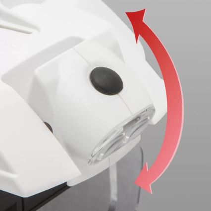 Lupa para a testa com iluminação LED 3xAAA + conjunto de lentes