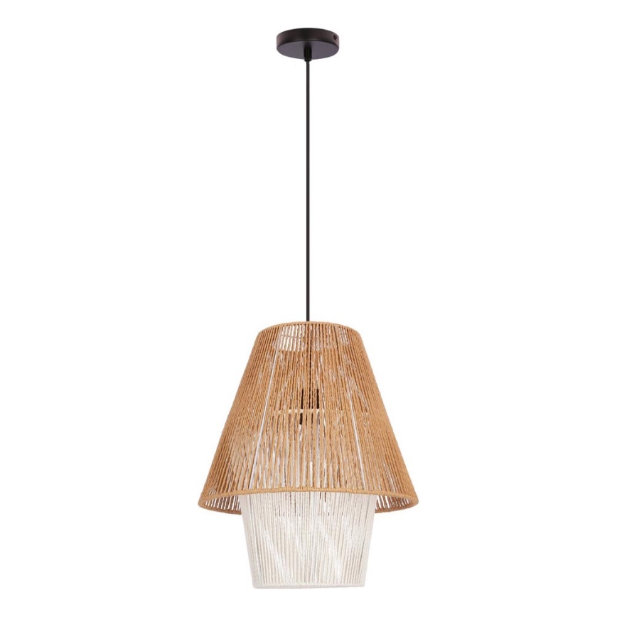 Lustre com cabo AFRICA 1xE27/40W/230V Ø 40 cm castanho/creme