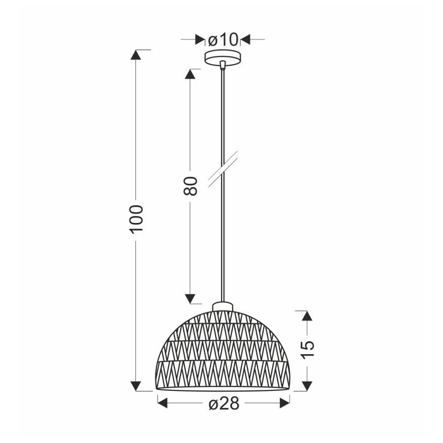 Lustre com cabo BALLI 1xE27/40W/230V bege