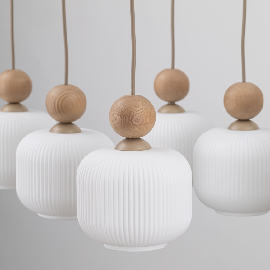Lustre com cabo BALLO 6xE14/10W/230V bege