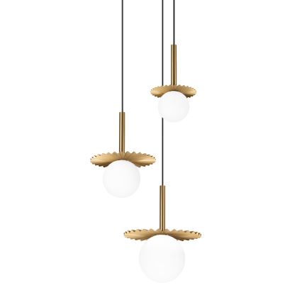 Lustre com cabo CHITA 3xG9/5W/230V dourado